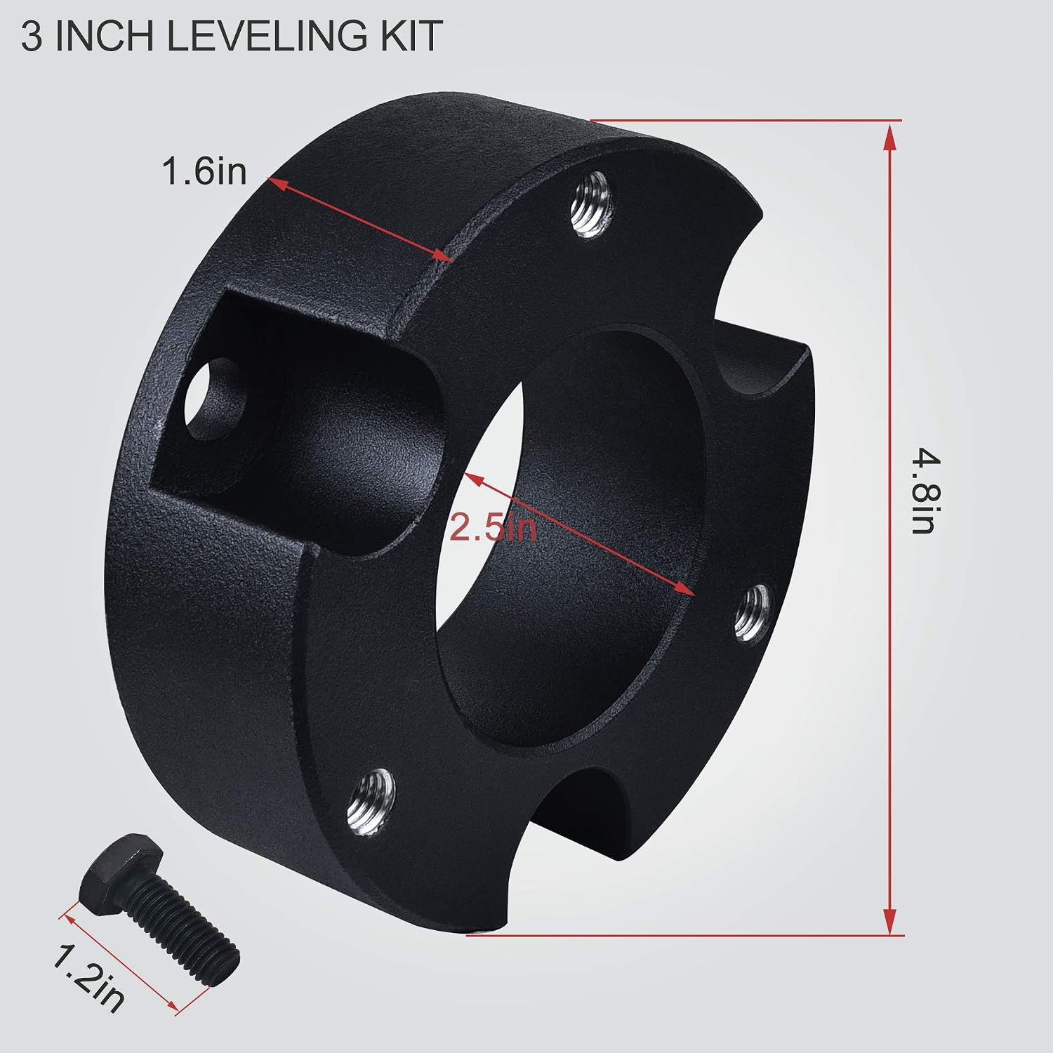 BDFHYK Front Lift Leveling Kit 3 inch for 2005-2022 Toyota Tacoma 2WD/4WD, 2003-2021 4Runner 2WD/4WD (Does not fit XREAS Suspension), 2007-2015 FJ Cruiser 4WD Front Lift Spacers