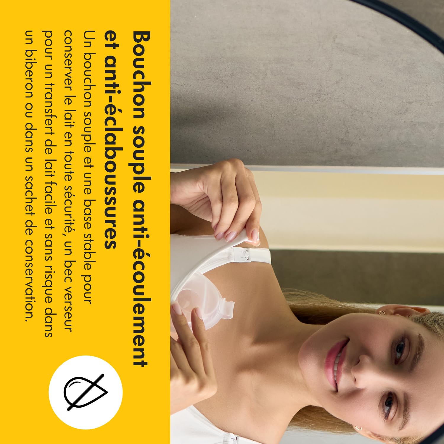Medela collecteur de lait maternel In-bra, étanche et facile à porter, avec bouchon souple, forme anatomique, sans BPA, facile à nettoyer et lavable au lave-vaisselle, capacité de 30 ml