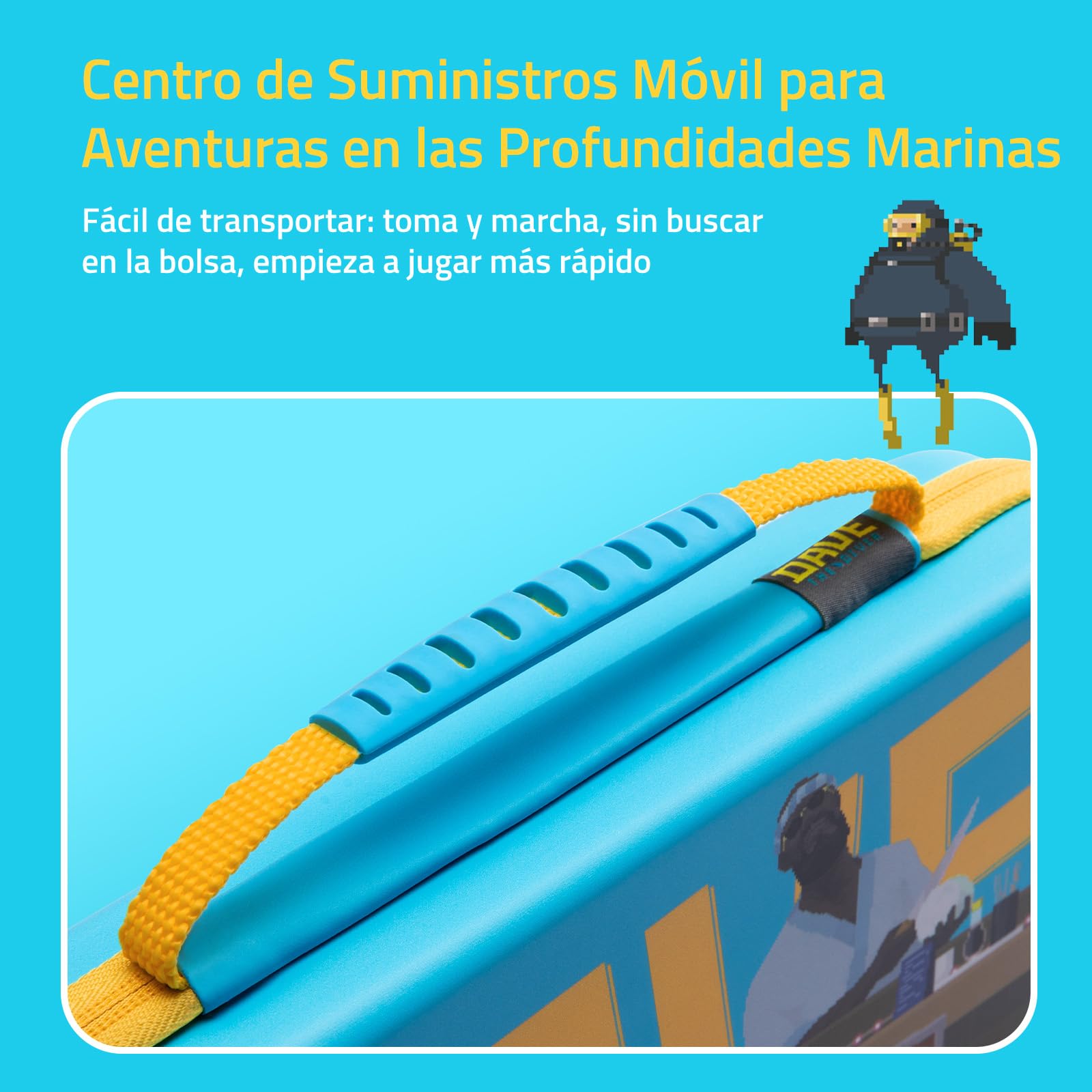 FUNLAB Funda de Transporte rígida para Nintendo Switch 2, Estuche Todo en uno con 10 Ranuras para Juegos, Almacenamiento Inteligente para Accesorios, Interior Suave Protector, edición Dave The Diver