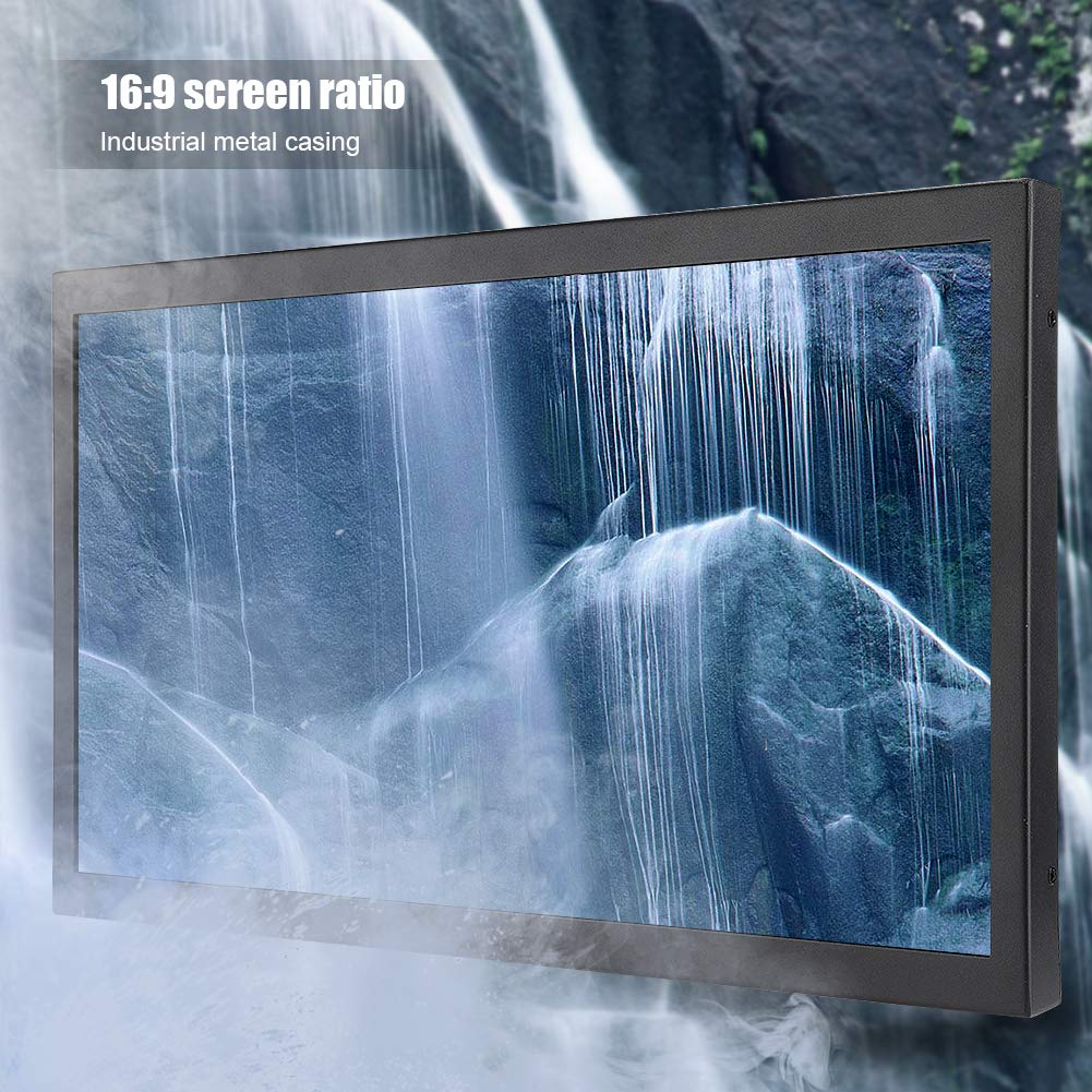 Bewinner Monitor Portatile 17.3 Pollici, 1920x1080 Full HD Monitor Schermo Esterno con HDMI VGA AV USB, Touchscreen TFT Monitor Industriale in Metallo per PC, CCTV, PC Portatile