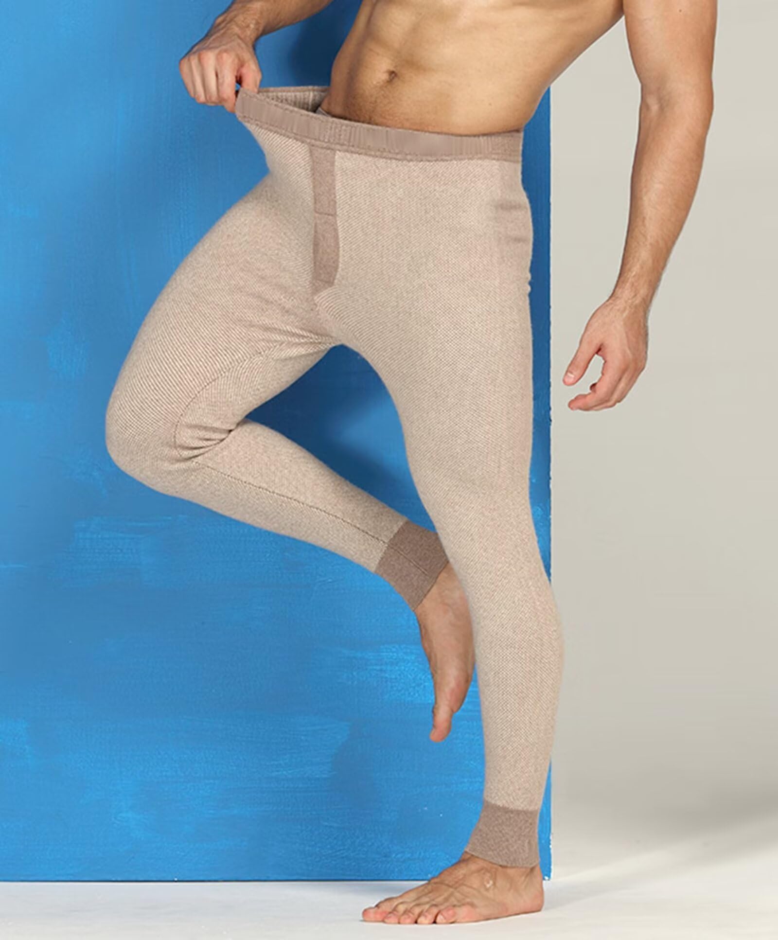 Men's Women's Thermal Underwear Bottoms Long Johns 95% Cashmere Base Layer Leggings Skiing Pants Trousers