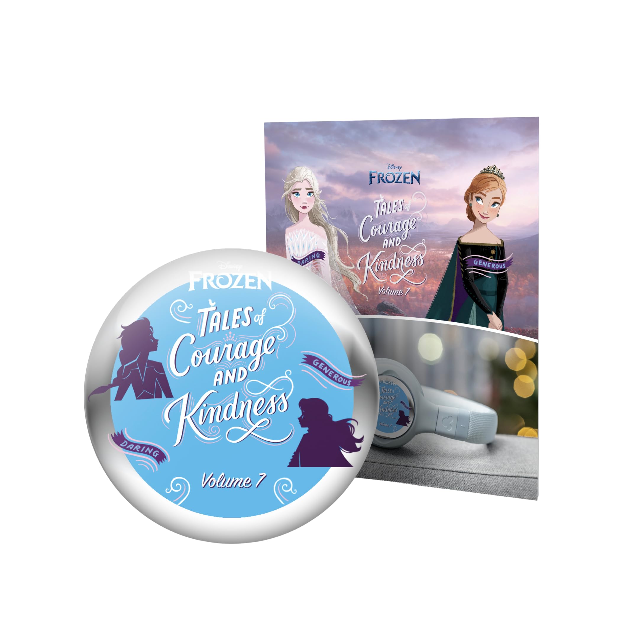 StoryShield, Disney Tales of Courage and Kindness Vol.7, Screen-Free Audio Storytelling Disk Featuring Elsa and Anna