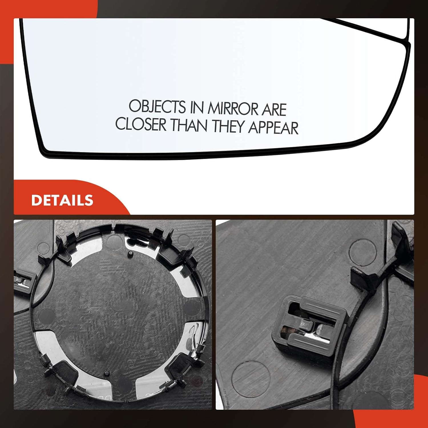 A-Premium 2-PC Driver and Passenger Side Non-Heated Mirror Glass with Backing Plate Compatible with Ford Escape 2013-2016, C-Max CMax 2013-2018 - Exterior View Mirror with Spotter Glass