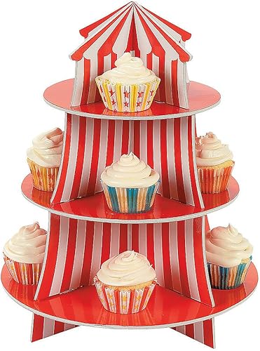 Soporte para cupcakes con diseño de carpa principal