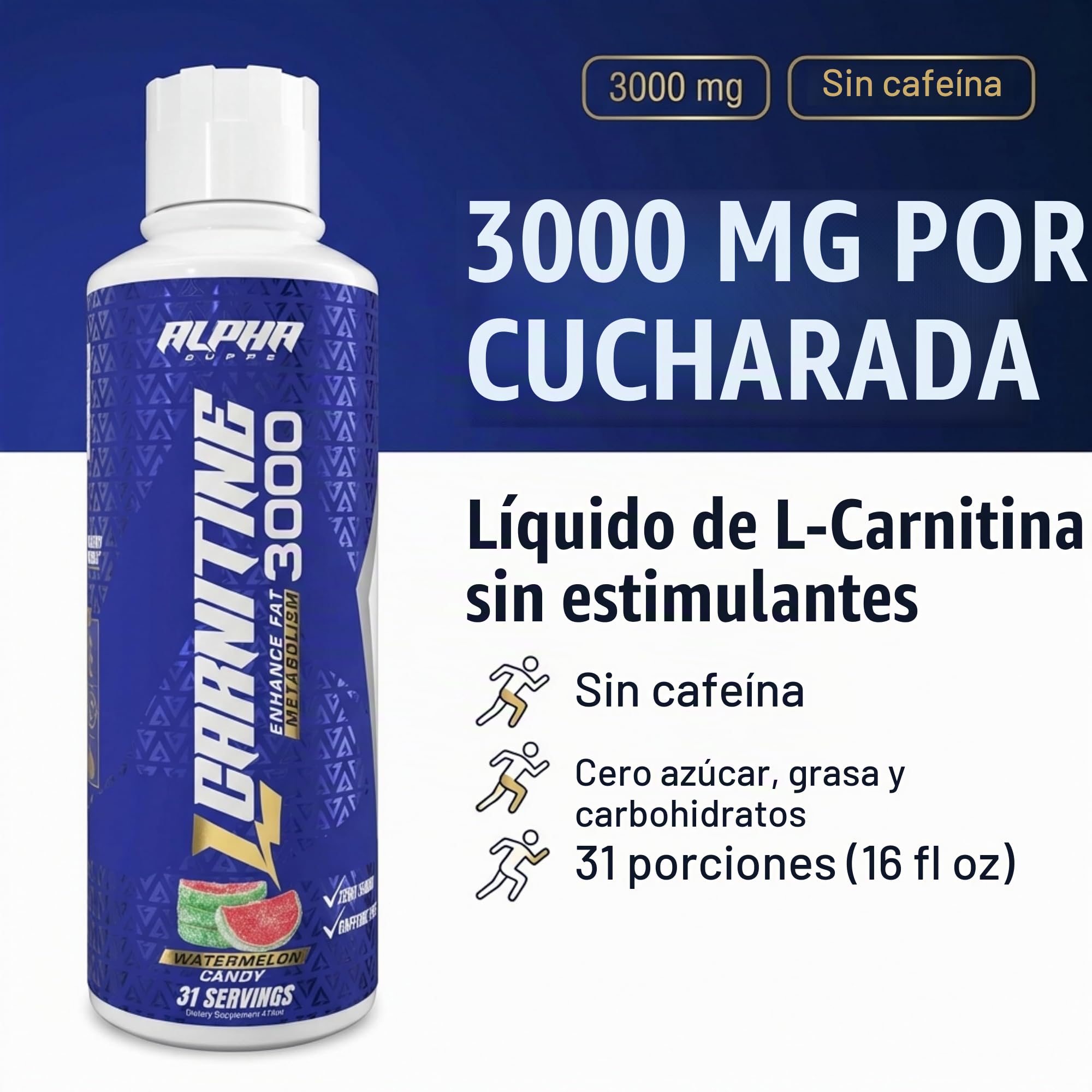 alfa sports nutrition l carnitina Alpha Supps Carnitine Líquida 3000 | Suplemento de L-Carnitina sin estimulantes para hombres y mujeres | Impulso de energía pre-entrenamiento y recuperación muscular free liquid thermogenic and l carnitine in food Ei varianttia Flavour:Crushed Watermelon