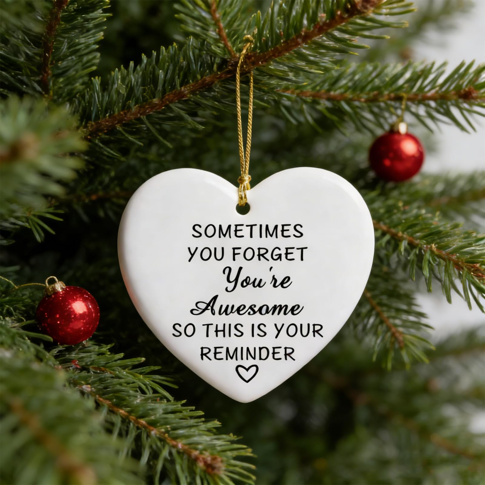 Yunlijia Women's Red Thank You Gifts For Men Ornament Plaques Sometimes People Forget How Amazing They Are Sentimental Graduation Gift, Well Done You're Amazing Pendants For Mentor Friend Family Colleague