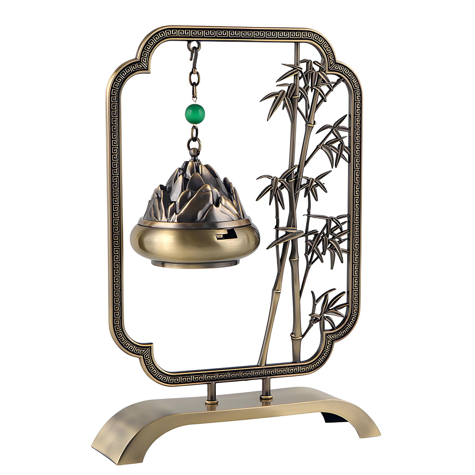 Shntig Chinese Hanging Incenses Burners with Pattern Copper Alloy Bronze Scented Diffuser Stove Home Decors Meditations Home Decoration