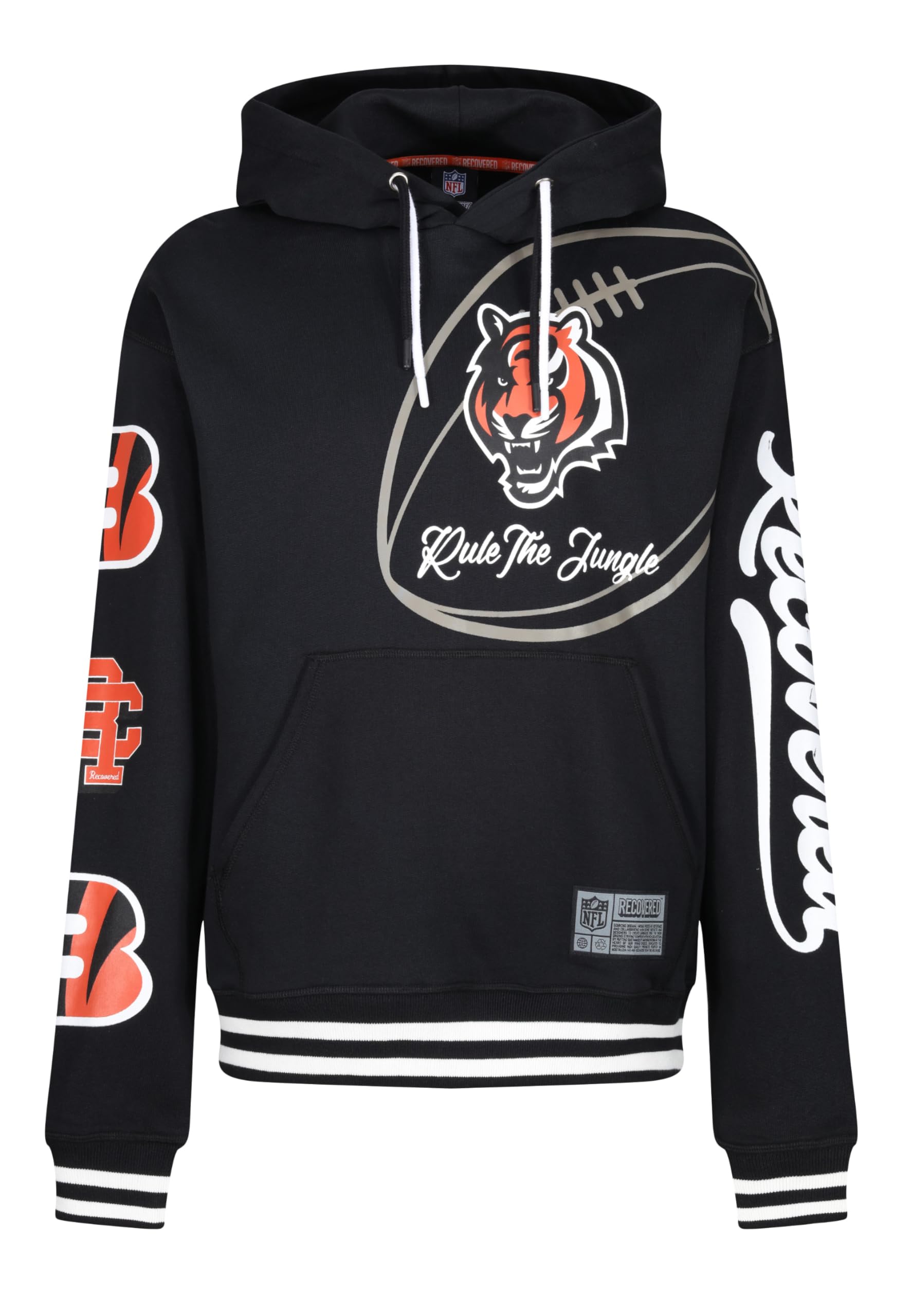 Recovered Unisex Cincinnati Bengals #35068 Cincinnati Bengals Nfl Bengals Rule The Jungle Hoody Black