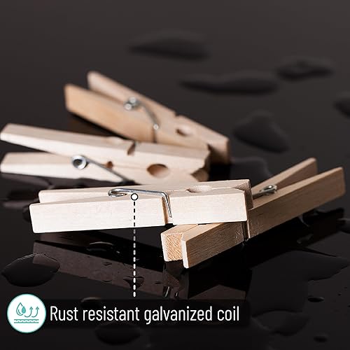 Miniatura 4 de Mr. Pen - Alfileres de madera, madera natural grande, paquete de 50, 2.9 pulgadas, resistentes a la corrosión para el aula, manualidades