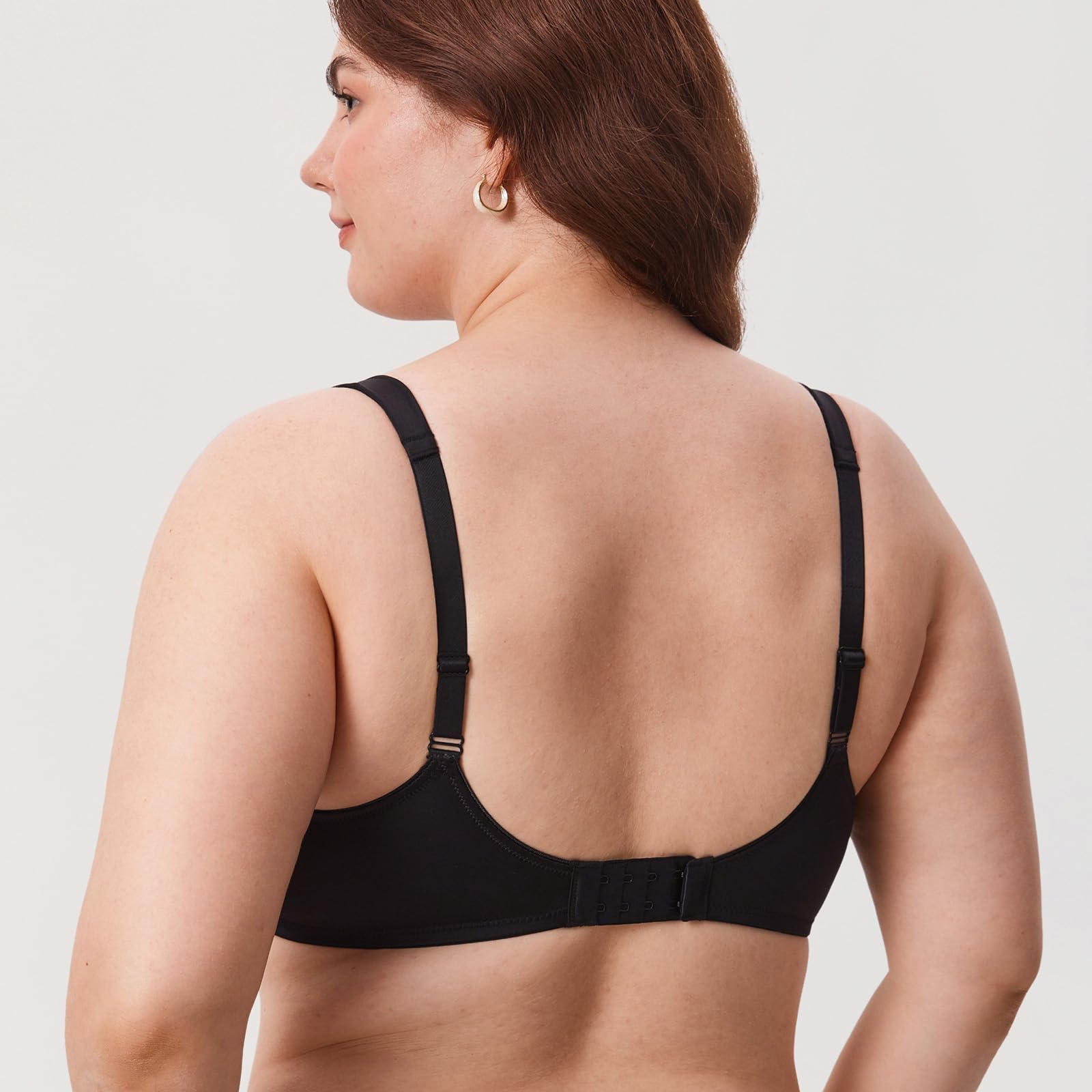 DELIMIRA Femme Soutien Gorge Minimiseur Grande Taille avec Armature Maintien Tasse Lisse