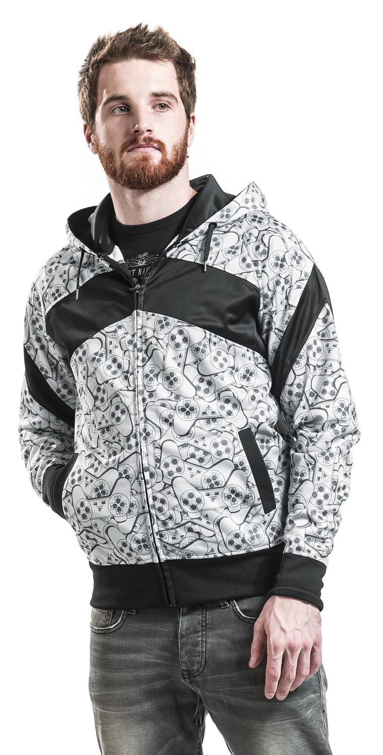 Playstation Controller All Over Sudadera con Capucha Hombre
