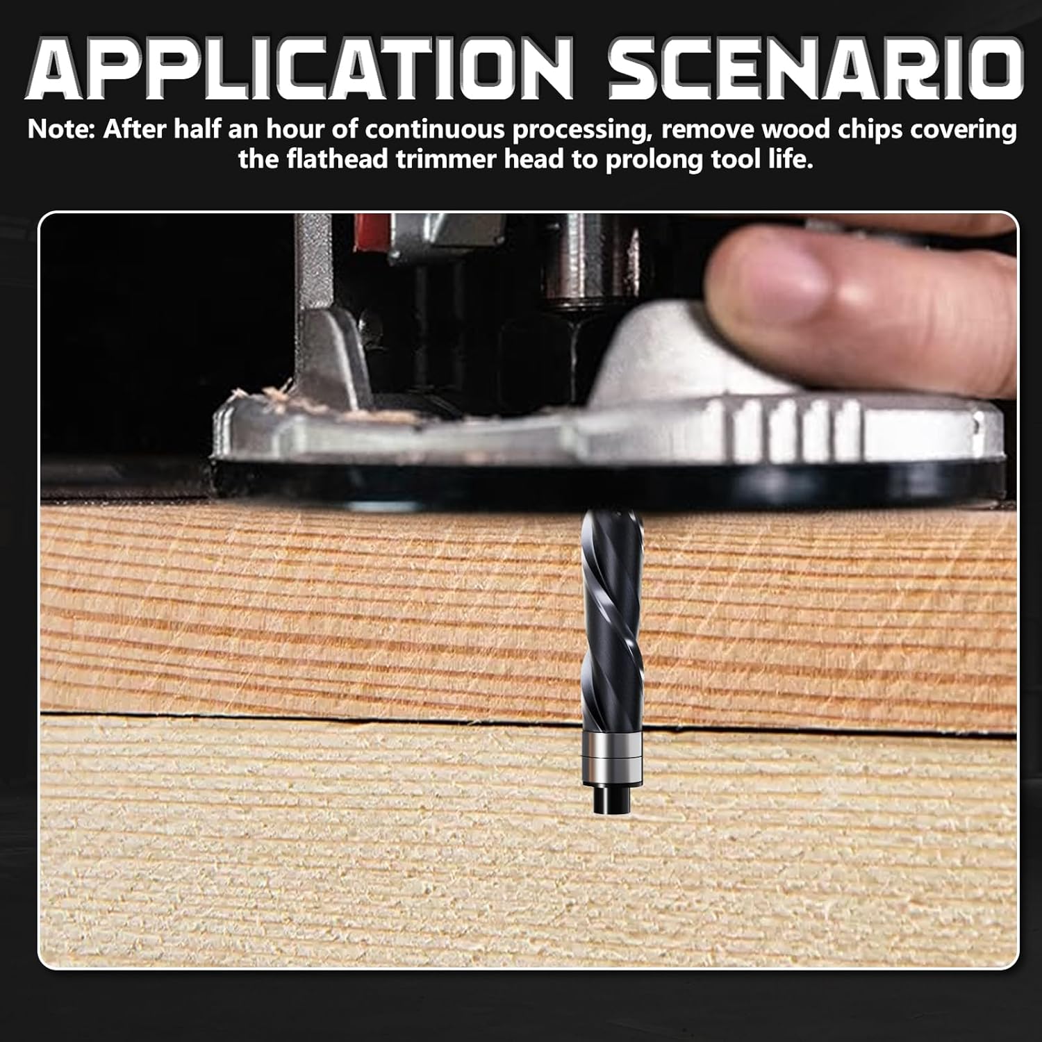 CSOOM Up Cut Spiral Flush Trim Router Bit with Double Ball Bearing, 1/4" Shank 1-1/8" Cutting Length Extra Long 3" OVL,Carbide Spiral Pattern Router Bit for Woodwoking(1/4*1-1/8*3" up Cut)