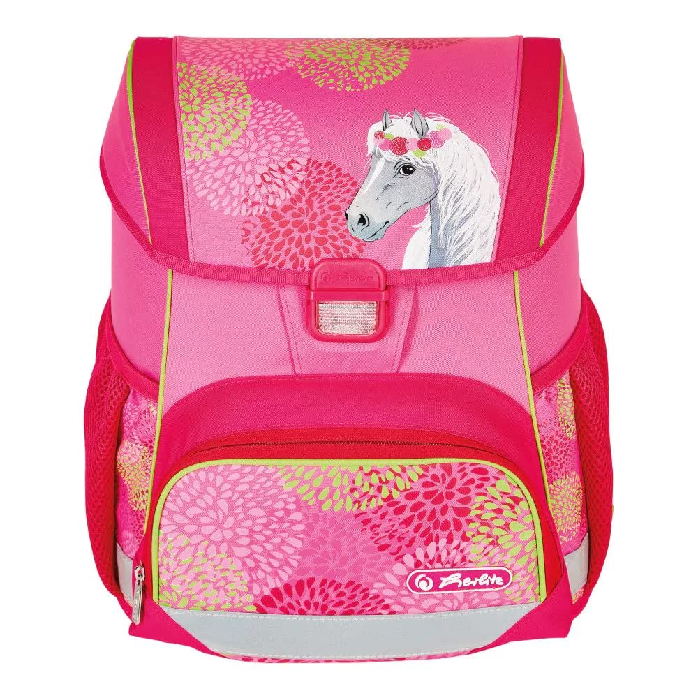 Herlitz Plecak szkolny Loop Młodzieżowy Tornister Torba na plecy | Pojemność 16L | Męski Damski Unisex Sportowy | Dla Ucznia Studenta Na co dzień | Pojemny Wytrzymały | Bloomy Horse