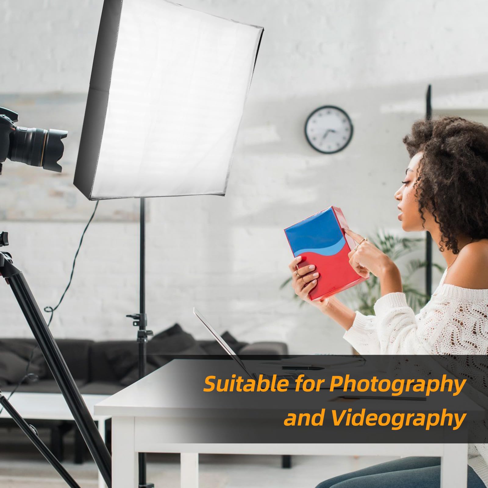 Andoer Estera de luz de Video LED Plegable de 40 * 60 cm, Kit de iluminación de fotografía de luz de Panel LED Flexible de 70 W Regulable 3000K-6500K con Control Remoto Softbox para Youtube TikTok