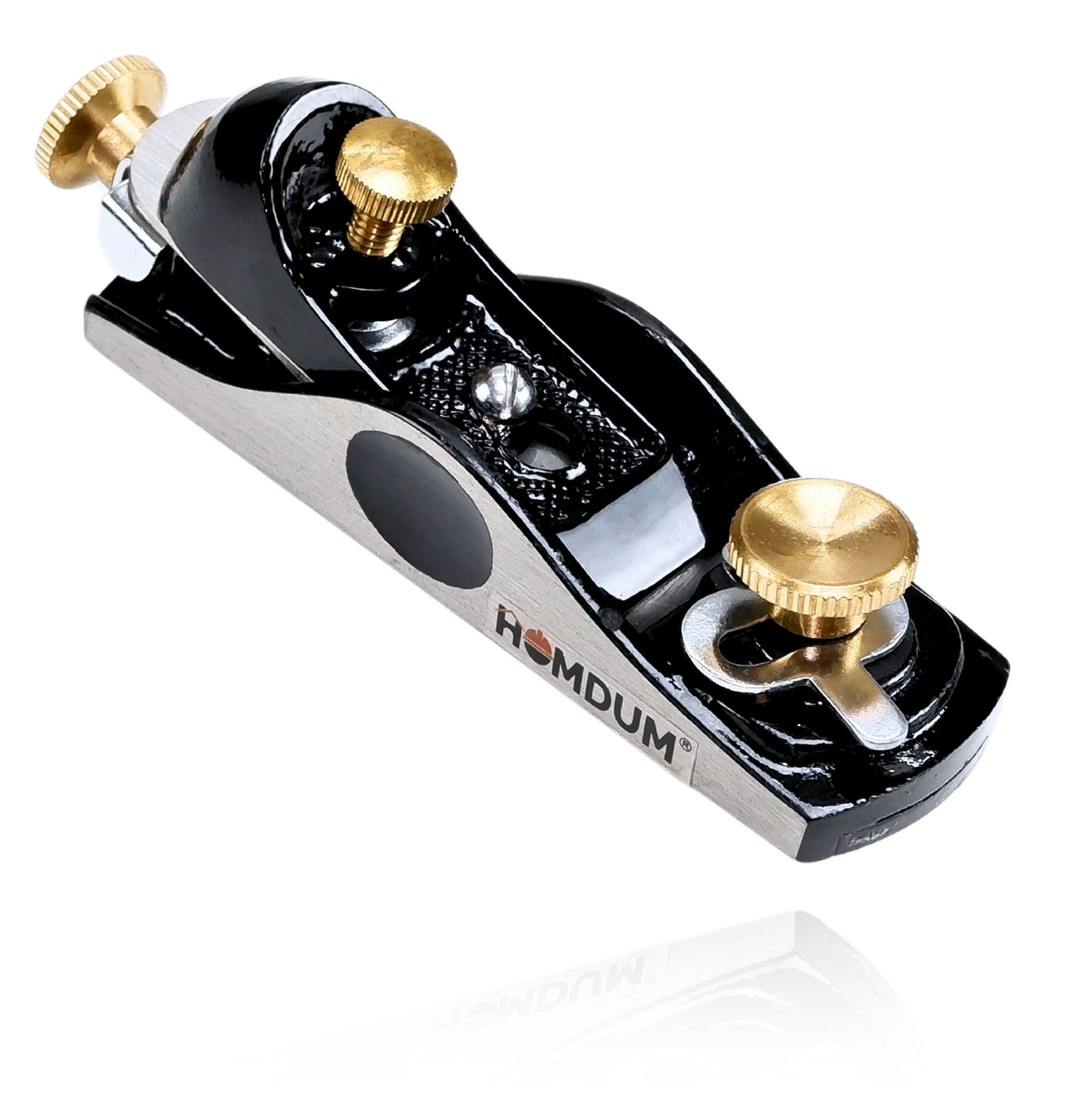 Homdum Adjustable Block Plane heavy duty carpenter wood tool with Brass Kit 160MM 1/2 inch sharp Planer