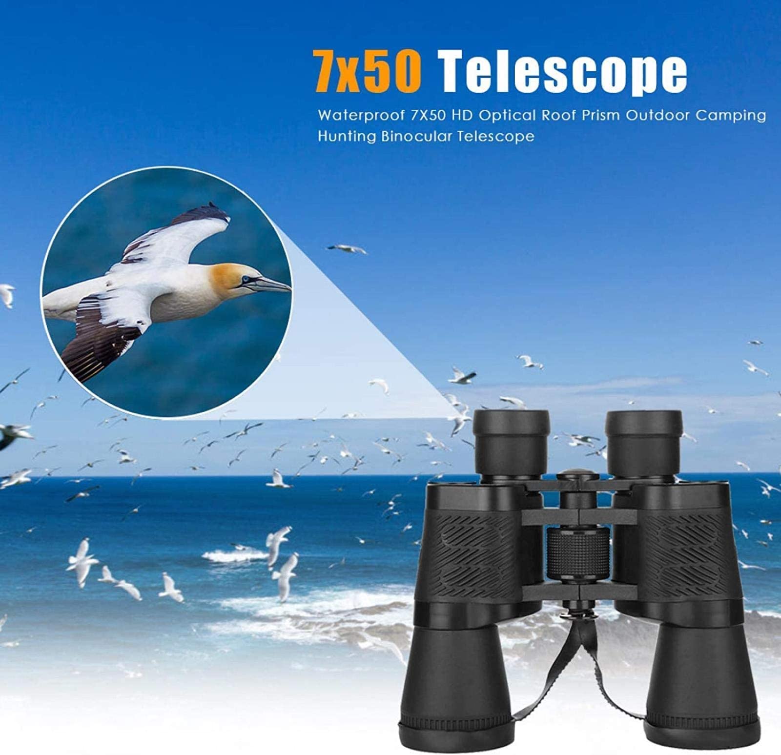Lornetka teleskopowa 7X35 noktowizor teleskop wodoodporny 7X50 HD optyczny pryzmat dachowy lornetka teleskopowa lornetka