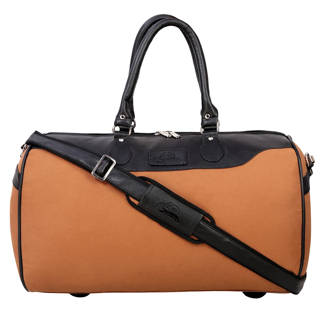 30 Liter 20 Inch Canvas Weekender Travel Duffle Bag for Men & Women Luggage Bag with Detachable Shoulder Strap for Men & Women (TAN)-image-34
