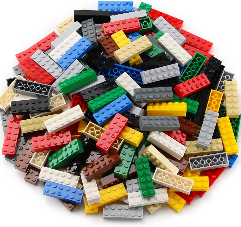Feleph 2x6 Bricks Bulk 200 Pieces Multicolored Classic Basic Parts Building Creative Play Set Blocks Toy Accessories Compatible with 44237 Major Brands (10 Mixed Color)