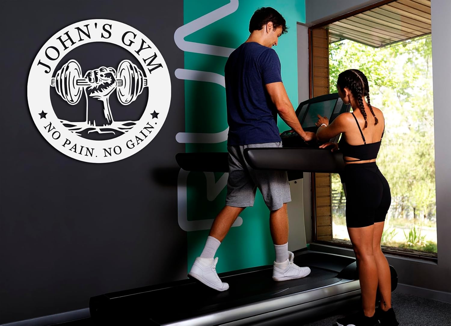 Personalized Gym Metal Sign, Custom Metal Home Gym Sign, Business Gym Sign, Large Name Metal Gym Sign, Personalized Home Gym Wall Art Decor, Workout Inspirational Metal Sign, Gifts for Fitness Lovers
