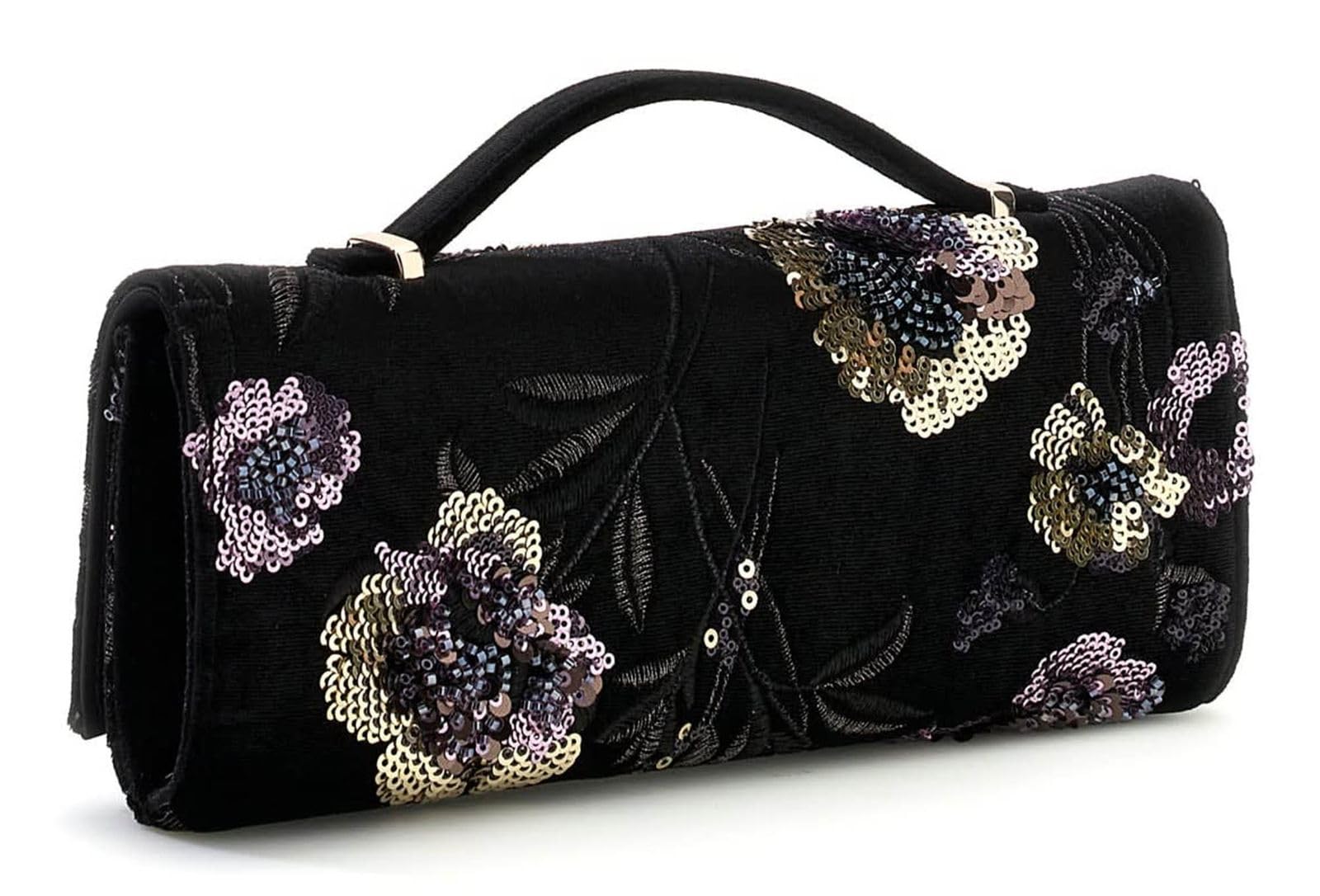 GUESS bolso de noche bolso bandolera Tasmin Top Handle Clutch Black Multi negro