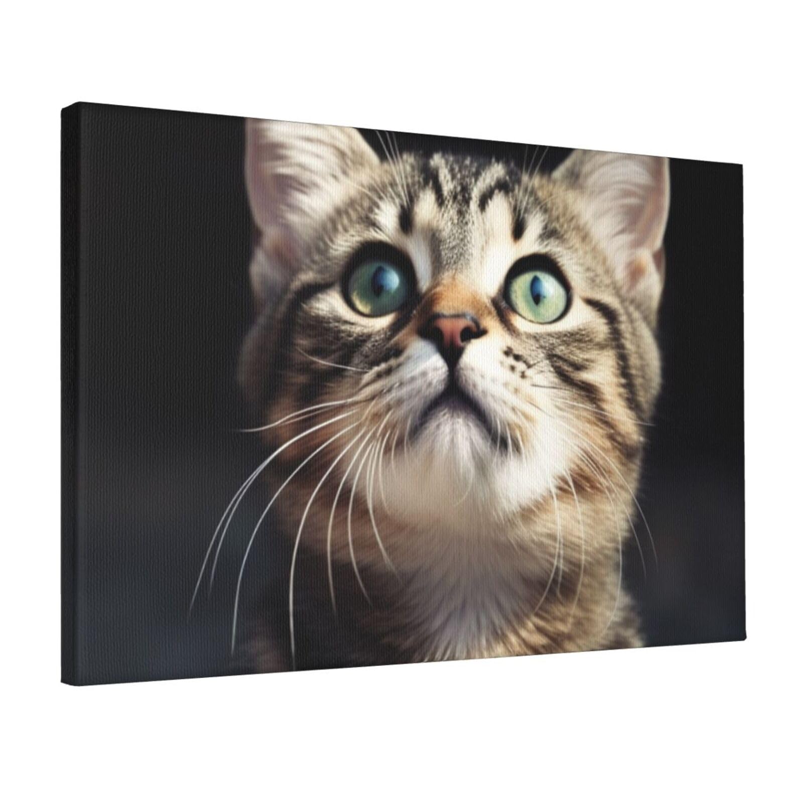 Fodpand Cat Unframed Canvas Wall Art,Modern Posters Print Wall Decor Canvas Oil Painting For Bedroom Living Room Bathroom Wall Hanging Artwork Ready To Hang 12"X18"