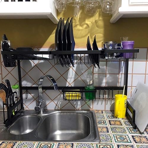 Miniatura 7 de AfterMokit RV Kitchen Sink Rack Motorhome Over The Sink Dish Rack for 33 inch and Less Bowl Counter Space Dish Drying Rack for 34 inch and Up