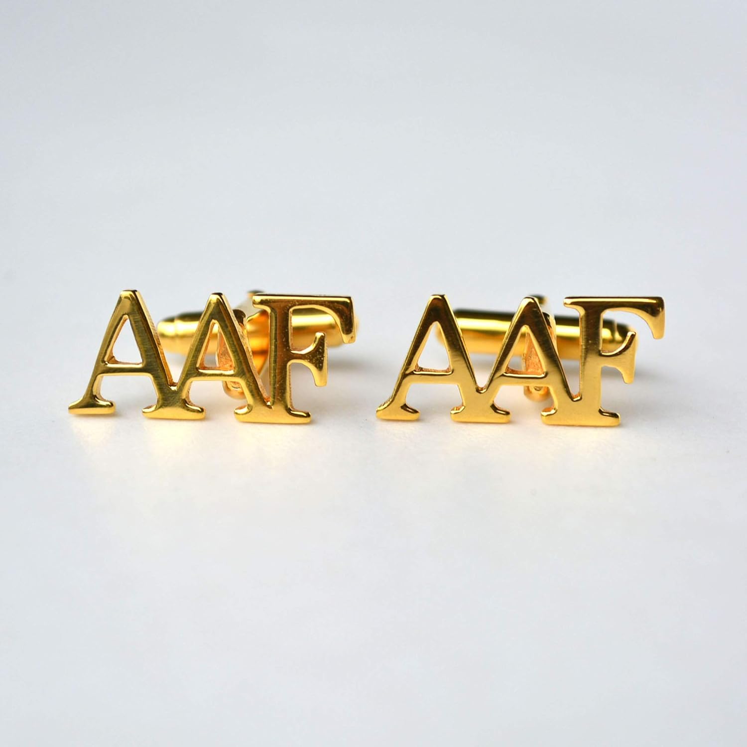 Ornamento - Custom Cufflinks for Men - Personalized 2, 3, 4 initial Silver Cufflinks - Gift box and polishing cloth included-Gift for Men Wedding-Anniversary- Upgrade Silver + Goldplated-Rhodiumplated