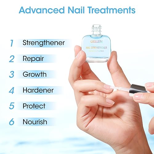 Miniatura 5 de GELLEN Fortalecedor de uñas con aroma a océano, suero de crecimiento de reparación de uñas Pro Care 8 en 1 para uñas finas y dañadas, acabado claro