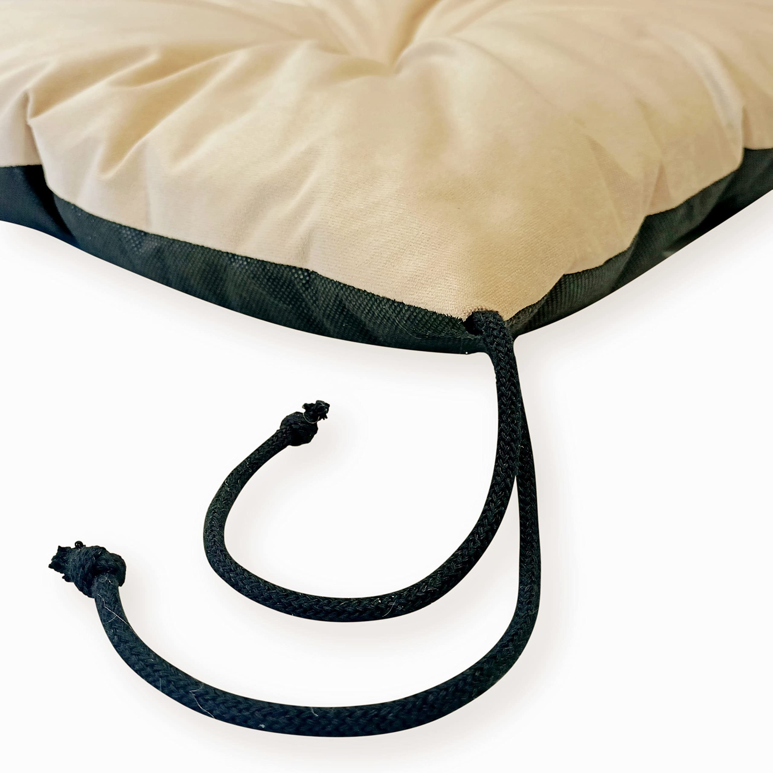 4L Textil Coussin pour banc de jardin Hollywoodschaukel - Housse de banc de jardin - Coussin de siège extérieur - Coussin de banc de jardin - Coussin de palette de jardin (110 x 50 x 50 cm, Beige)