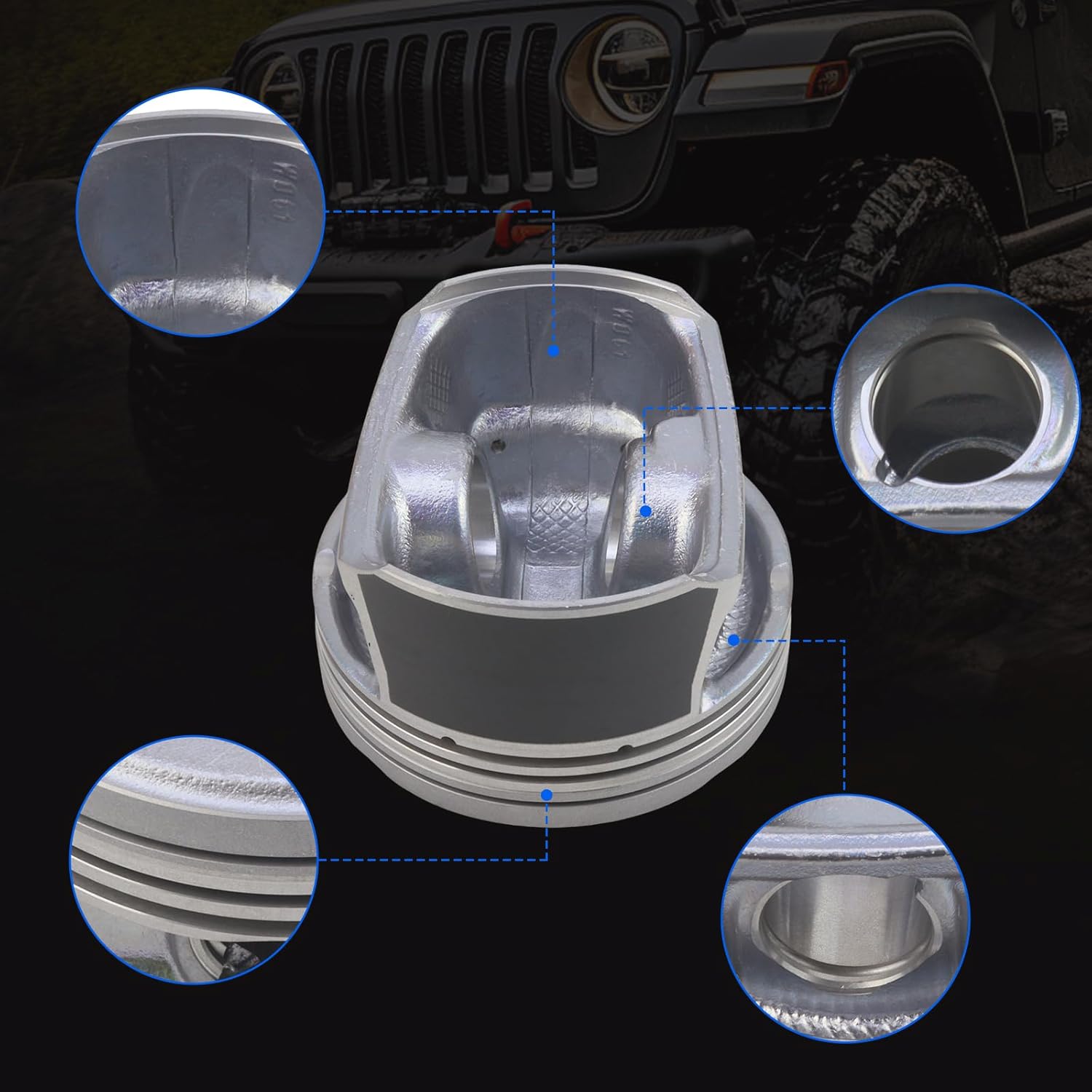 11257566019 Engine Piston Assembly, Suitable 2007-2010 for BMW Mini 1.6T Cooper S R55 R56 R57, Replace 11257540609 8744480030 8771806 8781650052 0628T4