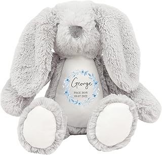 Personalised Page Boy Gift, Custom Bunny Rabbit Soft Toy, Teddy Bear, Page Boy Proposal, Bridesmaid Gift, Page Boy Gift, Page Boy Present