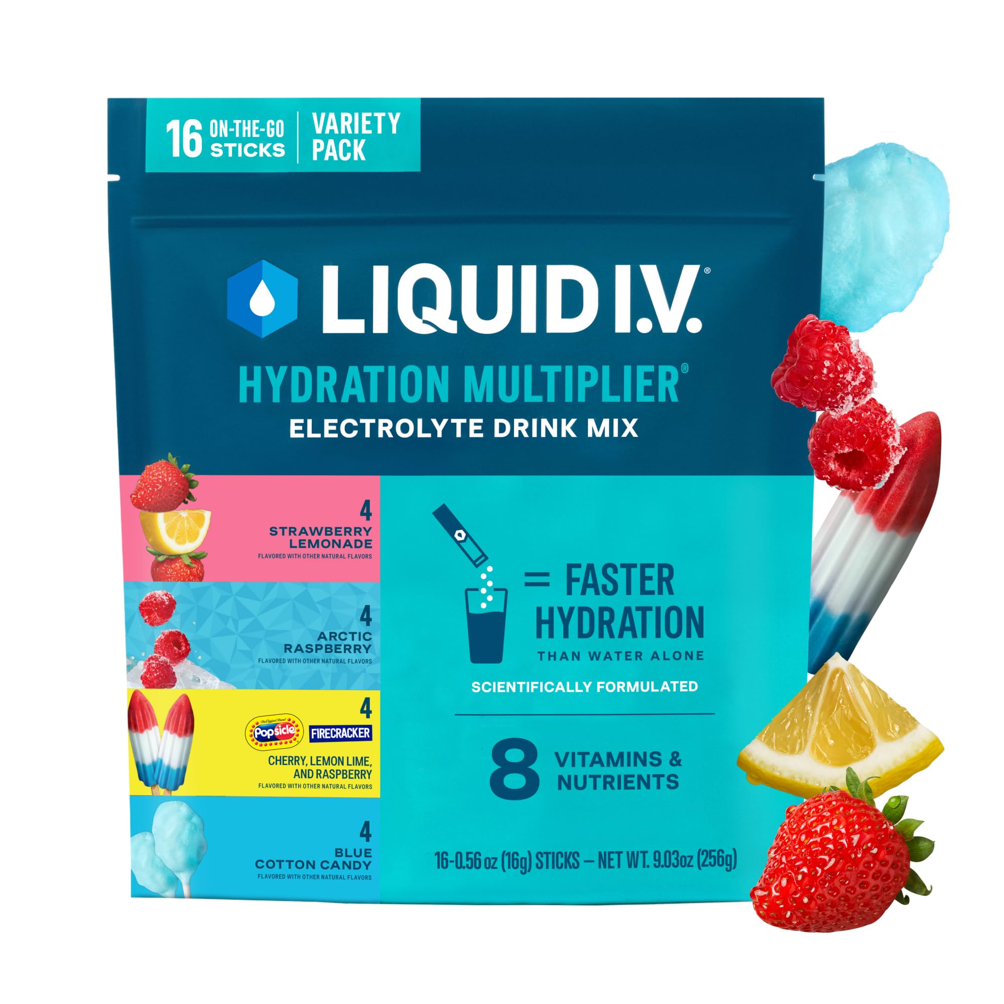 Liquid I.V. Electrolyte Powder, Signature Variety Pack, 16 Count — Amazon image 10