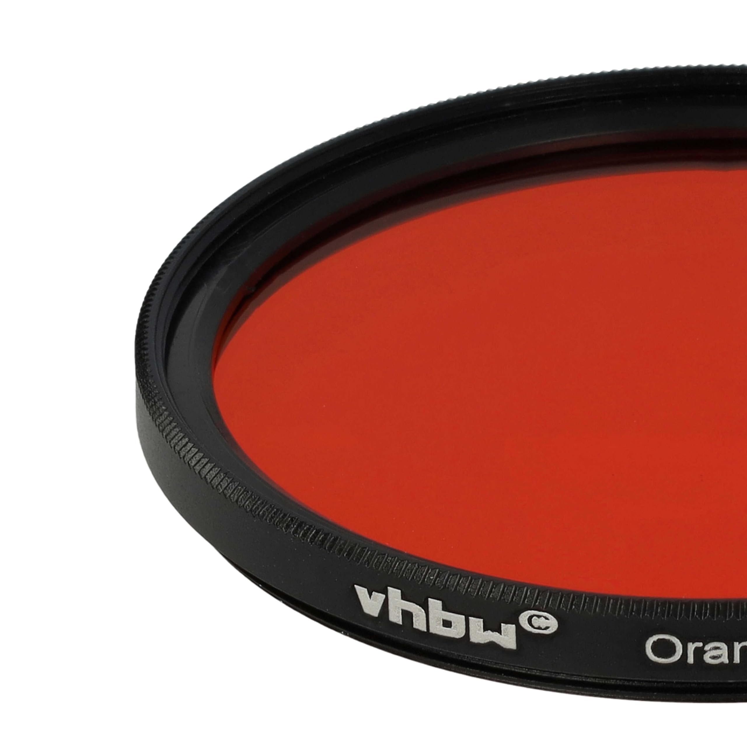 vhbw Uniwersalny kolorowy filtr pomarańczowy do obiektywów aparatu z gwintem filtra 58 mm - pomarańczowy filtr