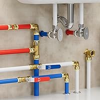 Vista 7 de Paquete de 5 tapas de enchufe EFIELD de 1/2 pulgada, ajuste a presión para conectar Pex, cobre, CPVC con un clip de desconexión, (PF143-5 piezas)