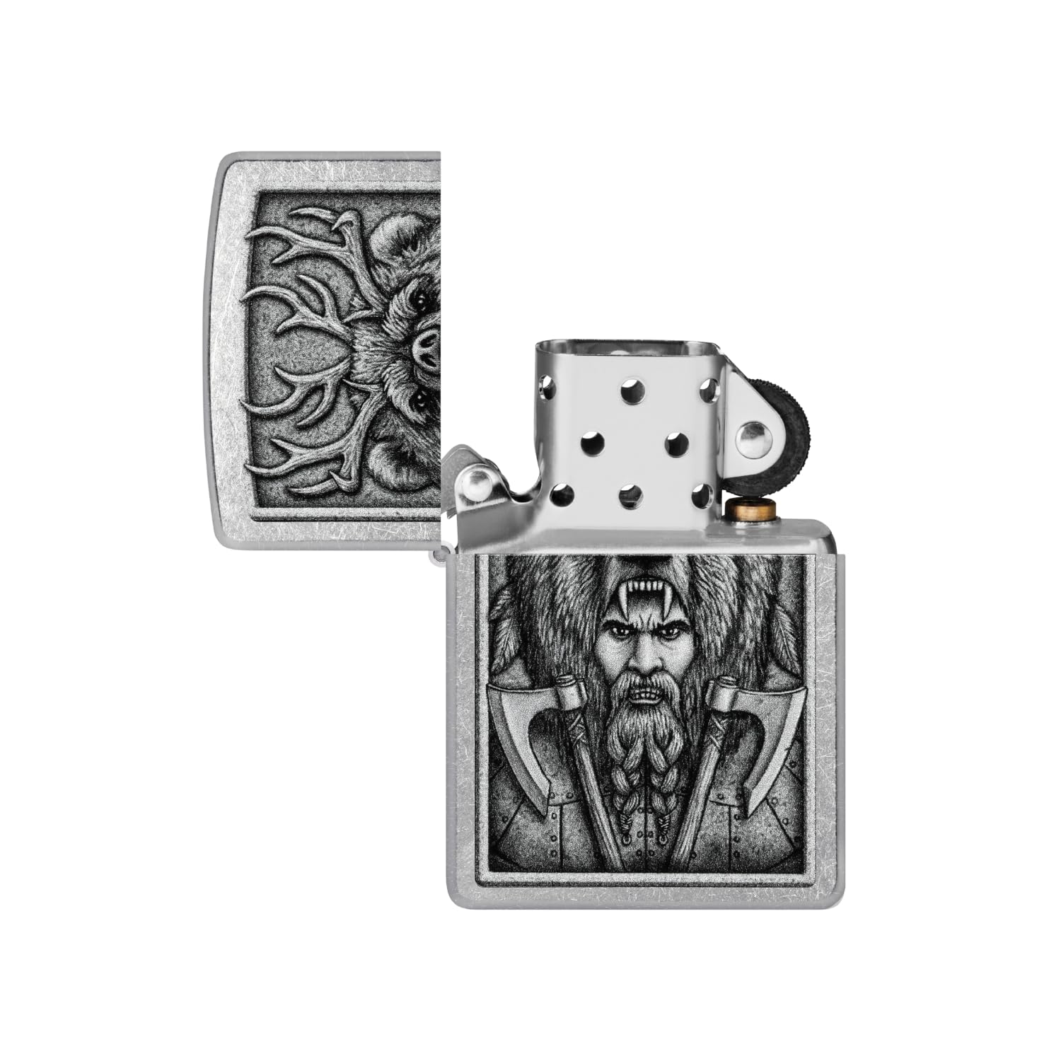 Zippo Barbarian Design Street Chrome Pocket Lighter
