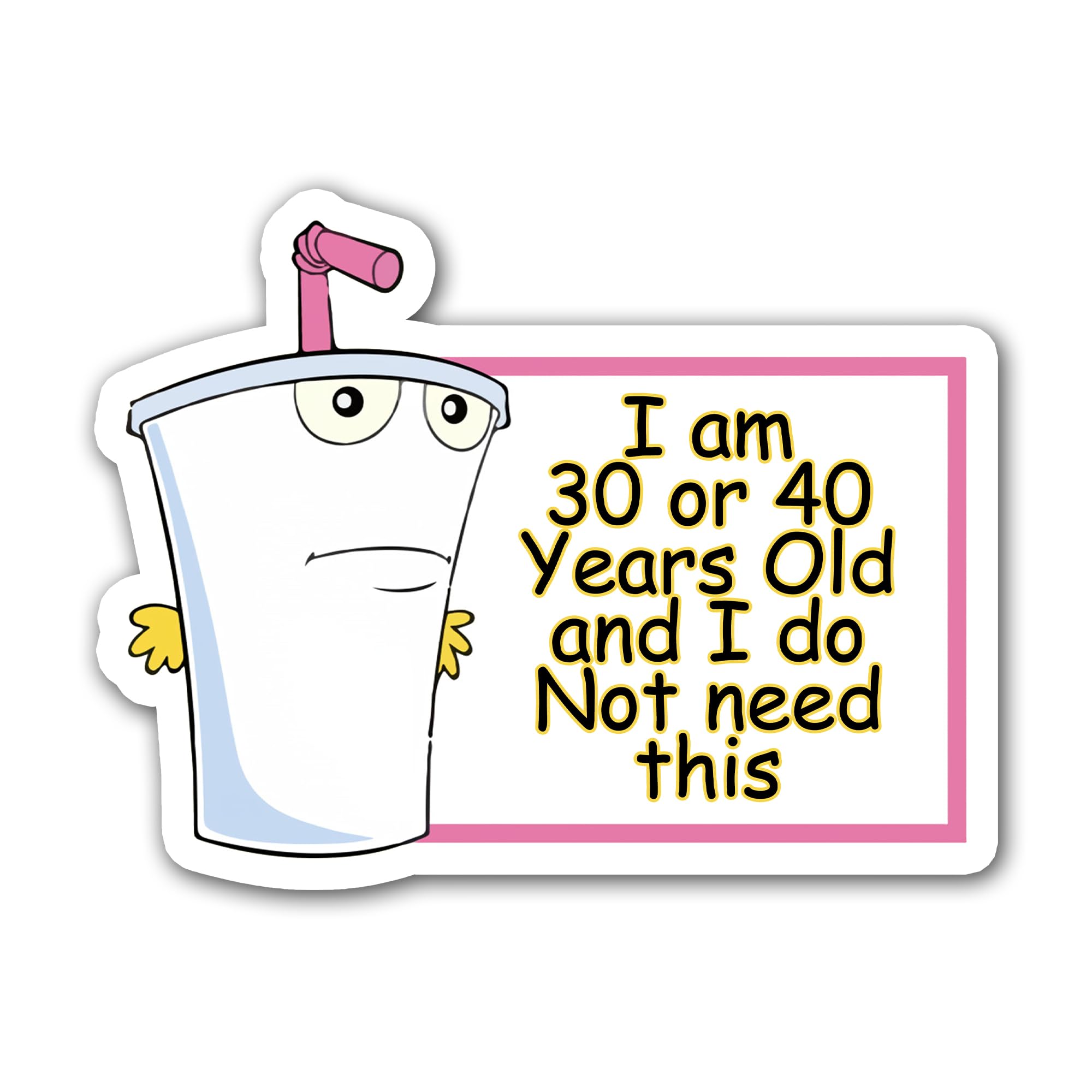 I Am 30 or 40 Years Old And I Do Not Need This Stickers, Water Assistant Bookish Stickers, Vinyl Booktok Decal For Water Bottles Mug Laptops Phone