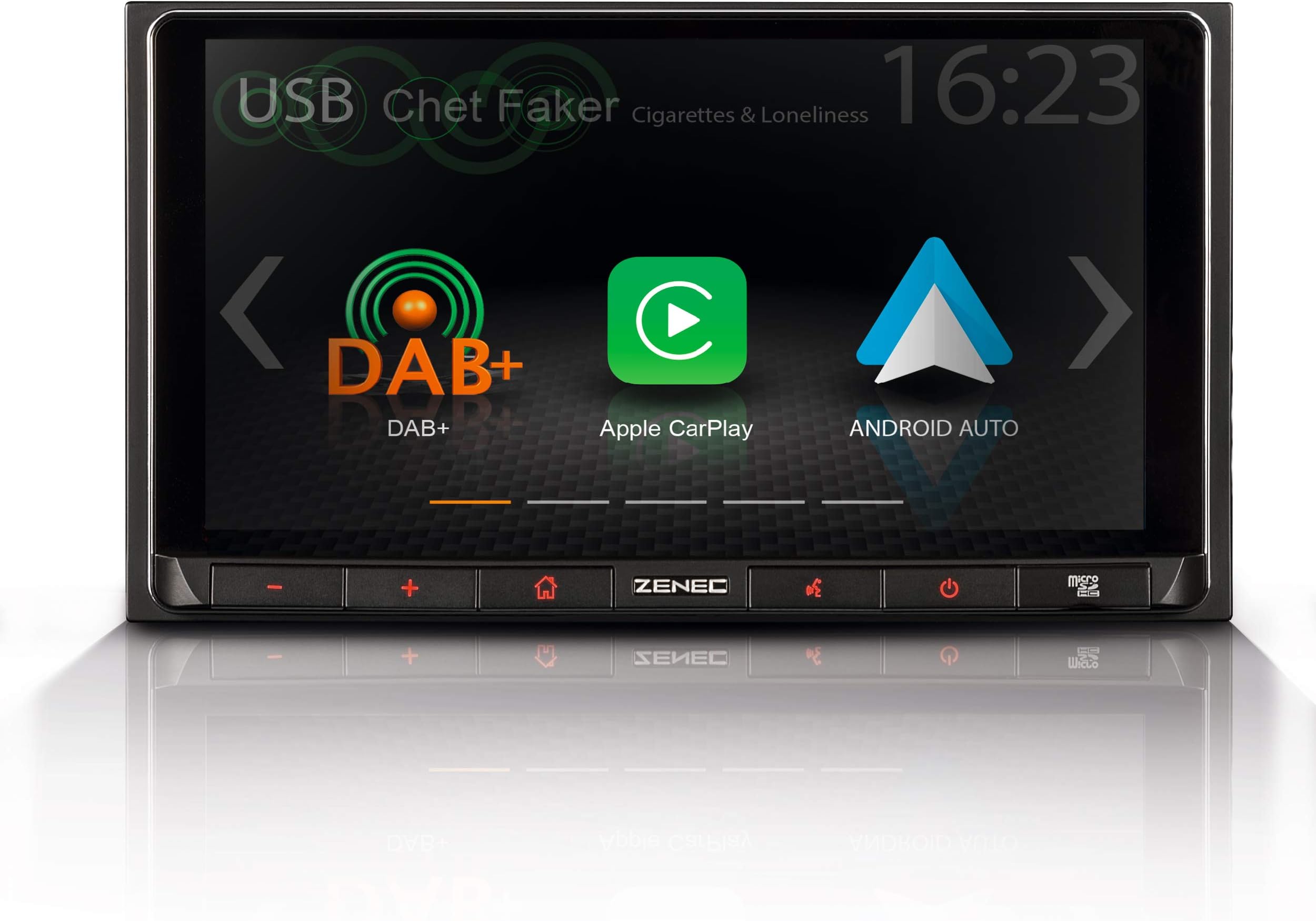 ZenecZ-N528: 2-Din/infotainer, Multimedia System with 17.1 cm/6.75 Inch Touch Screen, DAB+, Bluetooth, USB, Multimedia Center with Apple CarPlay and Google Android Auto