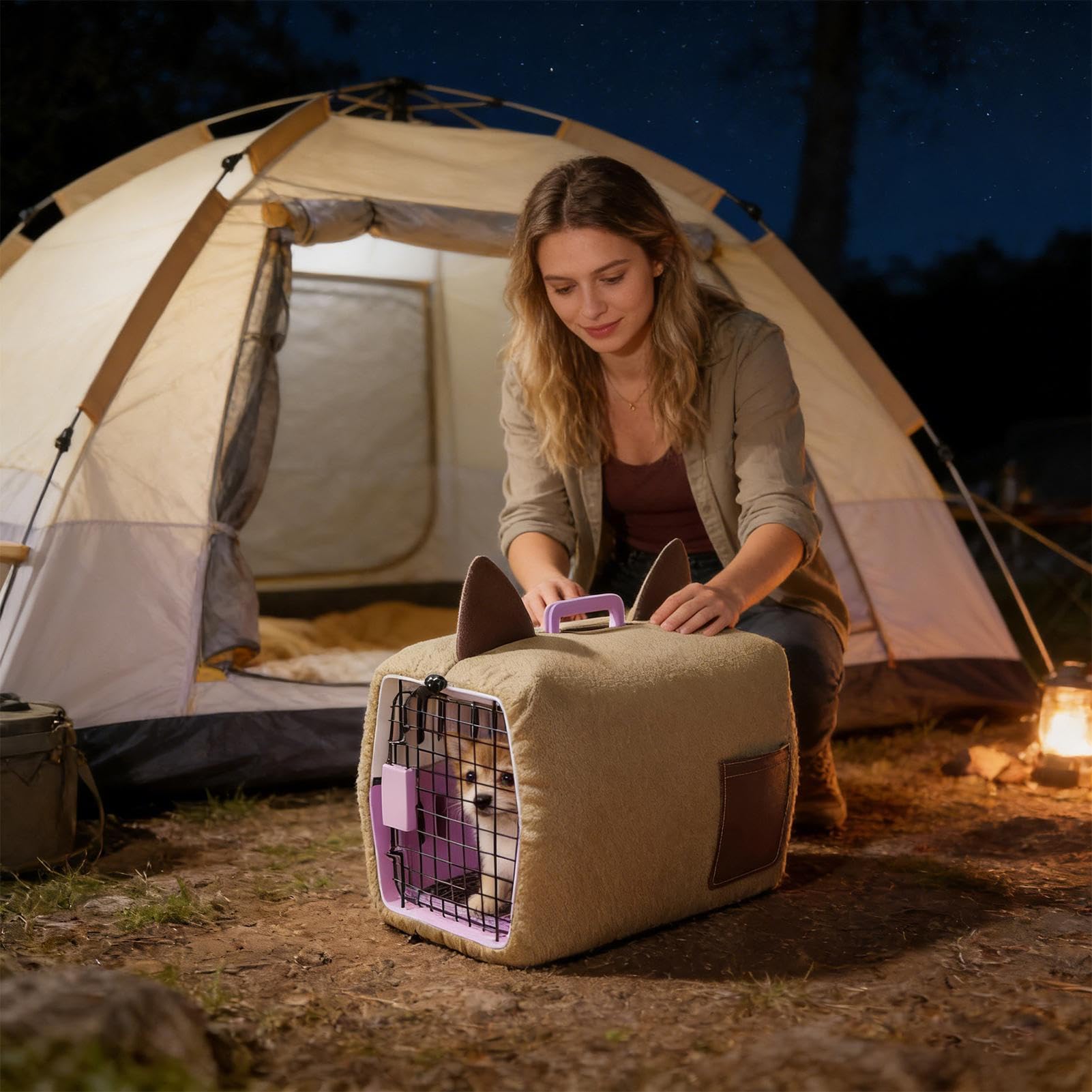Hundekäfig-Abdeckung, 540 g, kleine Kistenabdeckung mit Kordelzug, isolierter lichtblockierender Schatten, -Transport-Sonnenschutz, wärmend, winddicht, Baumwollunterstand – für Wohnung