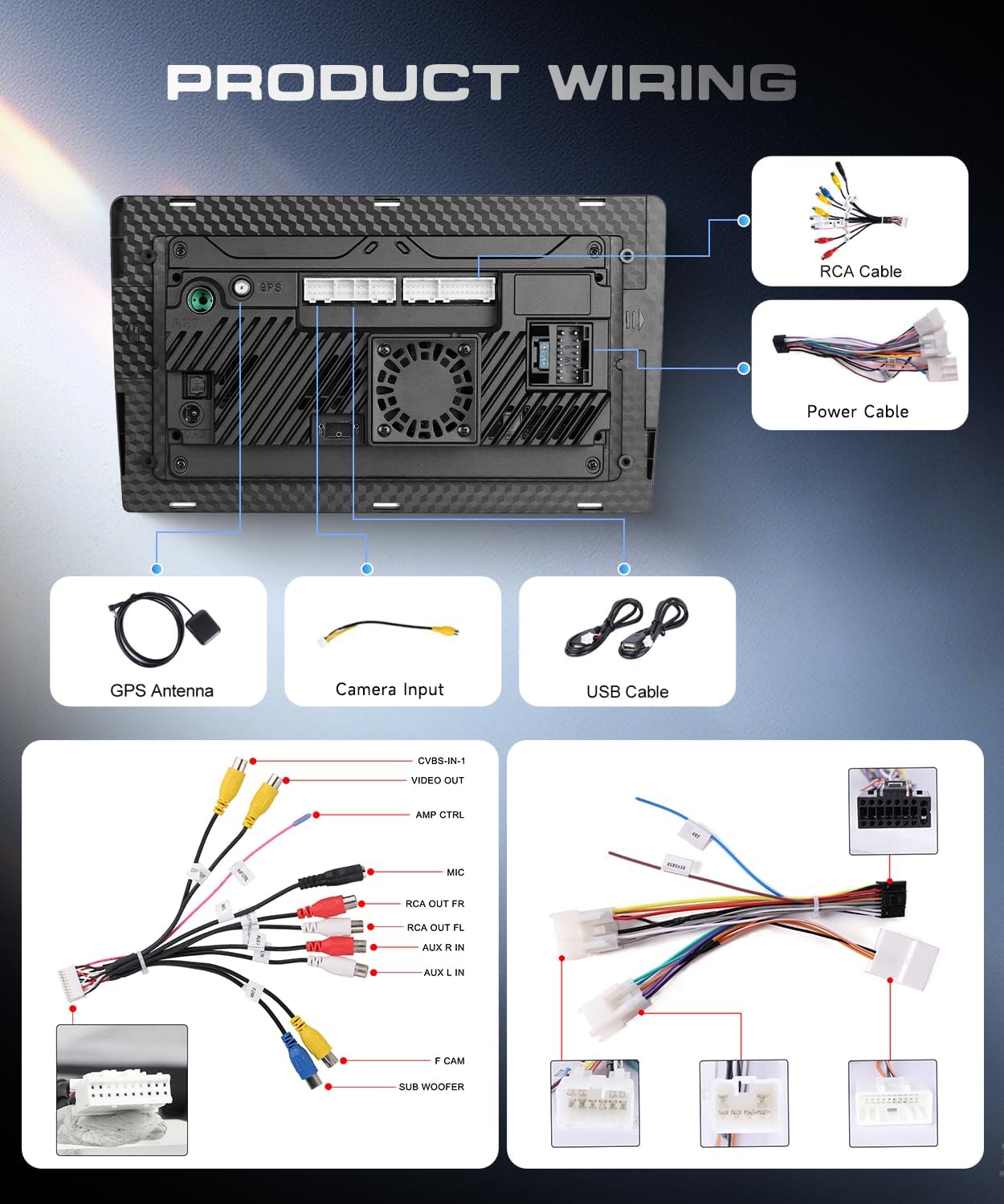 6G+128G Android 15 Car Radio for Toyota Camry 2006-2011 not for J-BL with Wireless Carplay/Android Auto, 9 Inch Touch Screen Stereo, Bluetooth, GPS, WiFi, SWC, DSP+ Backup Camera