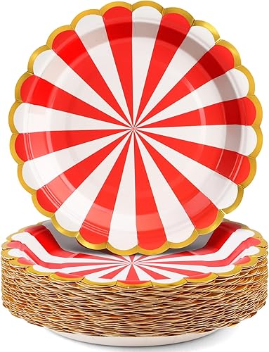 Vista 14 de Platos de papel de fiesta de feliz cumpleaños, platos de postre negros, 7 pulgadas, 50 unidades, lunares de aluminio para decoraciones de fiesta