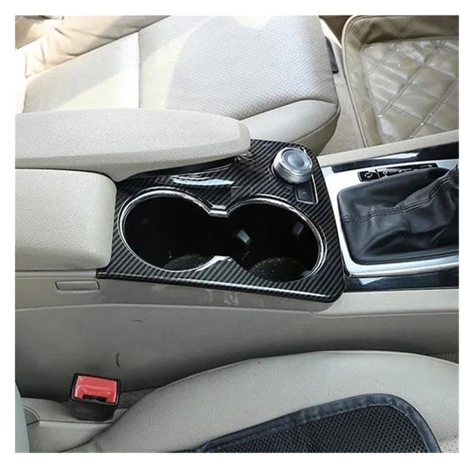 Kratzfeste Armaturenbrettverkleidung Für GLK X204 2008-2015 ABS Konsole Wasser Tasse Halter Rahmen Abdeckung Trim Auto Zubehör(Schwarz)