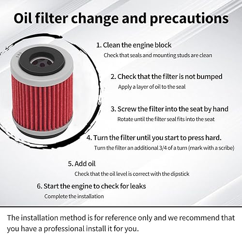 Vista 2 de XULONG 143 Filtro de aceite para Yamaha TTR 230 YFM200 YFM225 Moto-4 200 225 YFM230 YFM250 Bear Tracker 230 250 YFM250 Big Bear Bruin 230 YFM250