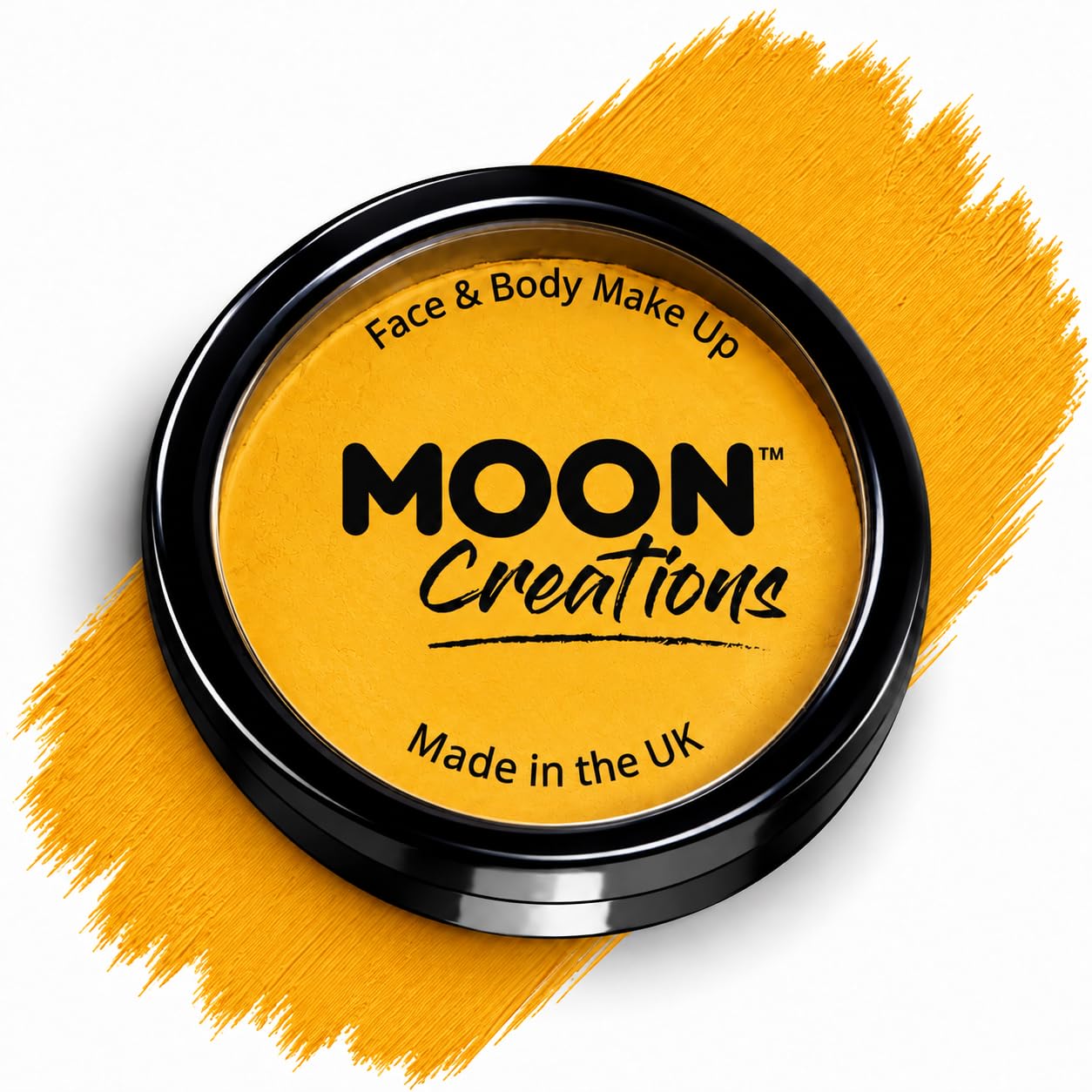 Mustard Water Activated Face & Body Paint Cosmetic Makeup by Moon Creations – 36g | Professional Makeup | Apply with Brush or Sponge | UK Made