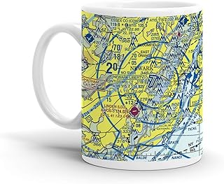 Newark Liberty International Airport, Newark, NJ, USA FAA Sectional Aeronautical Charts Chart Mug, 11oz
