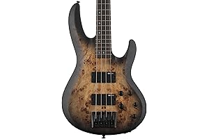 LTD B-4 Ebony Bass Guitar: Premium ESP Design for Thunderous Bass