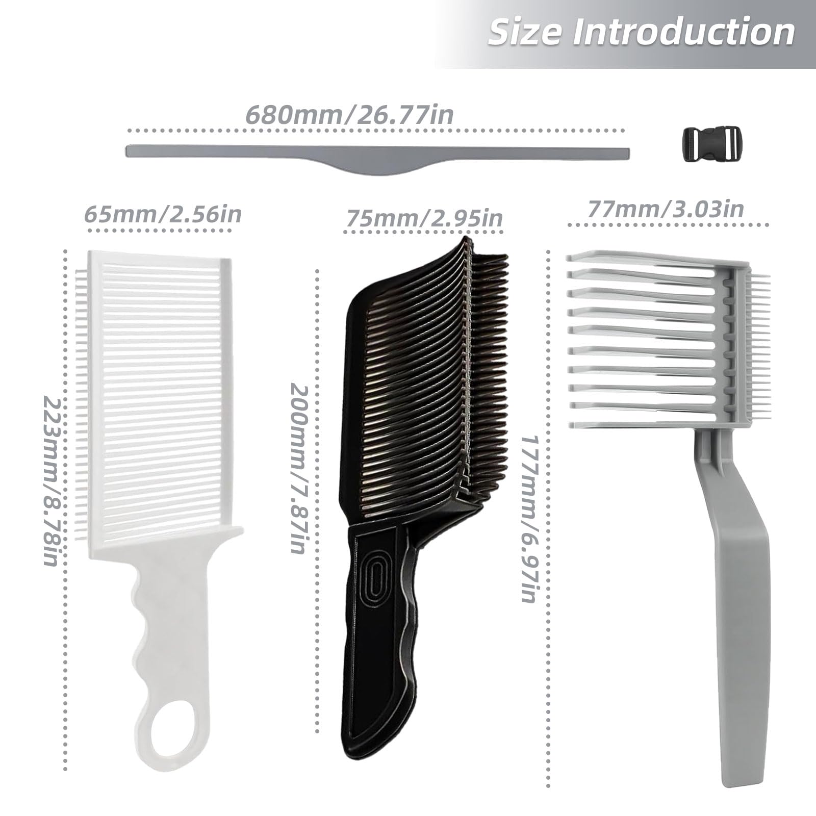 Paquet de 4 peignes de coupe de cheveux, ensemble de peignes de coupe de cheveux, modèle de coupe de cheveux, outils de coupe de cheveux réglables, outils de coupe de cheveux professionnels pour cheve