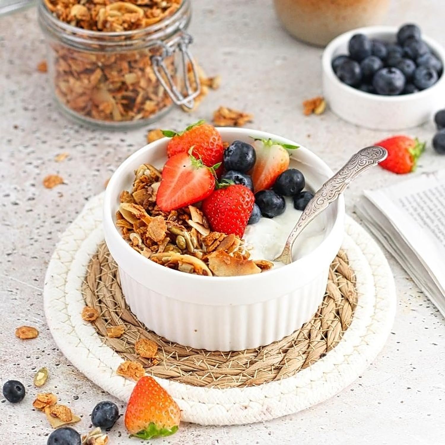 Lowcarbchef Keto Granola Nüsse & Saaten 6 x 300 g (1,8 kg) – Low Carb Müsli mit Pekannüssen, Mandeln, Kokos & Kürbiskernen – Knuspermüsli ohne Süßstoffe, ballaststoffreich, vegan