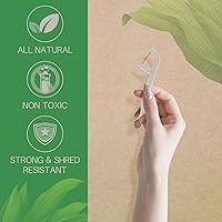 Vista 6 de EasyHonor Palillos de hilo dental orgánico – Varillas de hilo dental biodegradables naturales con hilo de carbón de bambú fuerte y mango de almidón