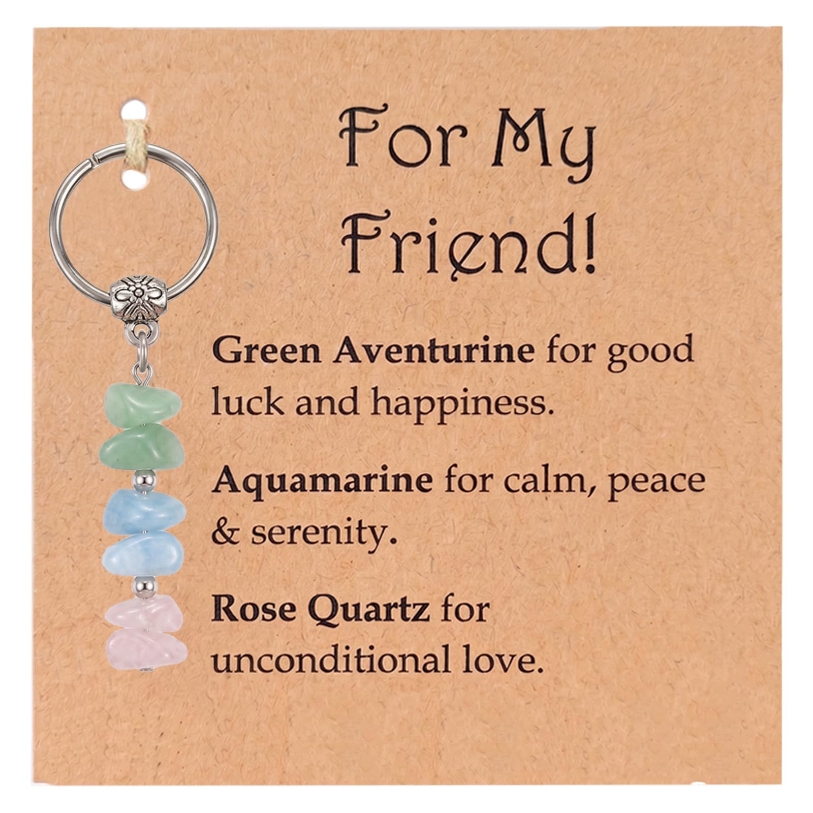 AIKOBAA Encouragement Gift for Friends – Crystal Keychain with “You‘ve Got This” Message, Good Luck Charm, Friendship Gifts for Women, with Card