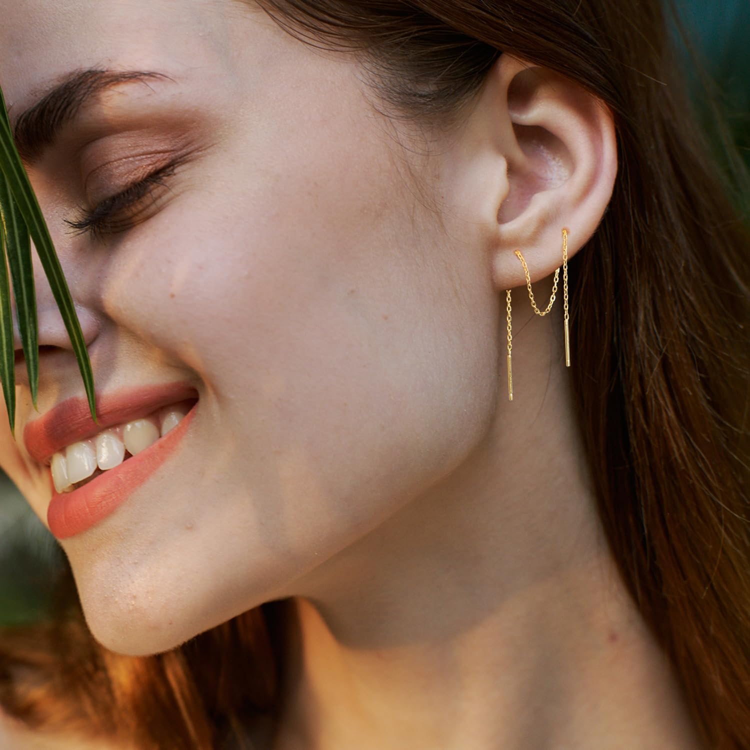 Sterling Silver Threader Chain Dangle Earrings,Versatile & Comfortable Hypoallergenic Silver Earrings 4.8 Inches - Image 5